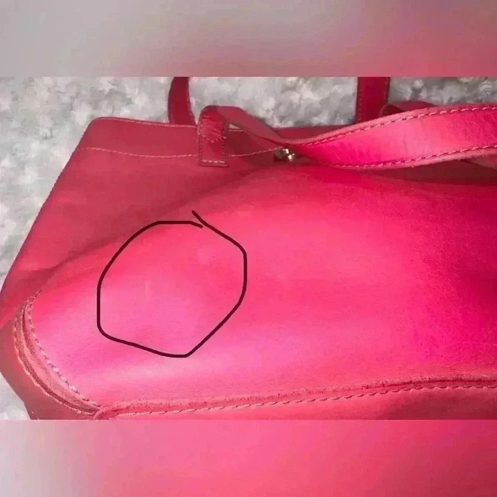Fossil‎ Leather Fuchsia Tote Summer Spring Bag